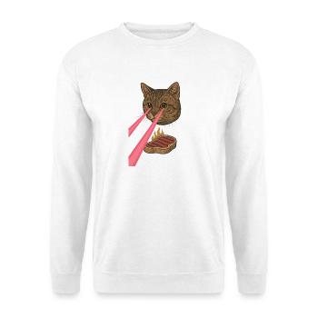 Laser Cat - Unisex Sweatshirt - white - Front