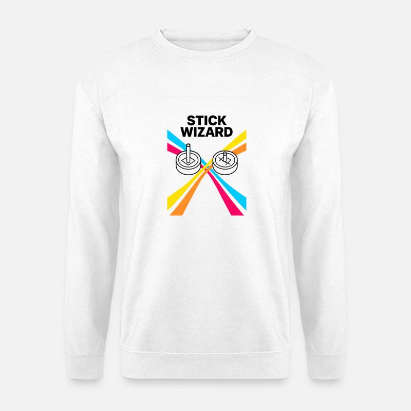 Stick Wizard Retro Gaming Design - Unisex Sweatshirt - white