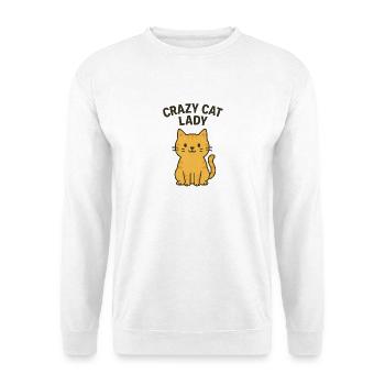 Crazy Cat Lady Illustration - Unisex Sweatshirt - white - Front