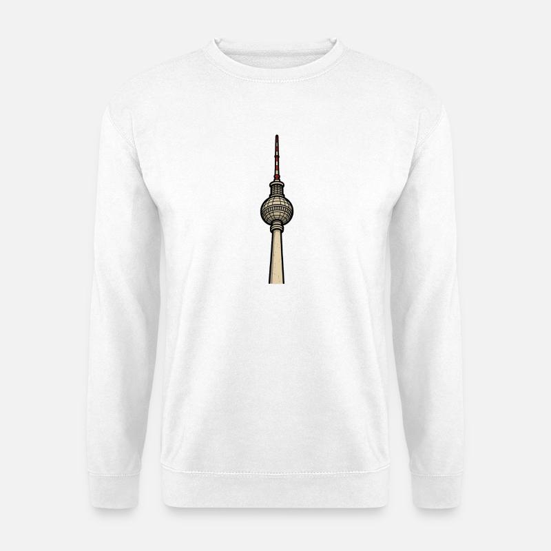 Berliner Fernsehturm Illustration - Unisex Pullover - Weiß