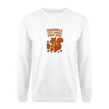 Squirrel with Rum and Humor - Unisex Sweatshirt - white - Front