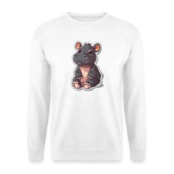 Hippopotame - Sweat-shirt Unisexe - blanc - Devant