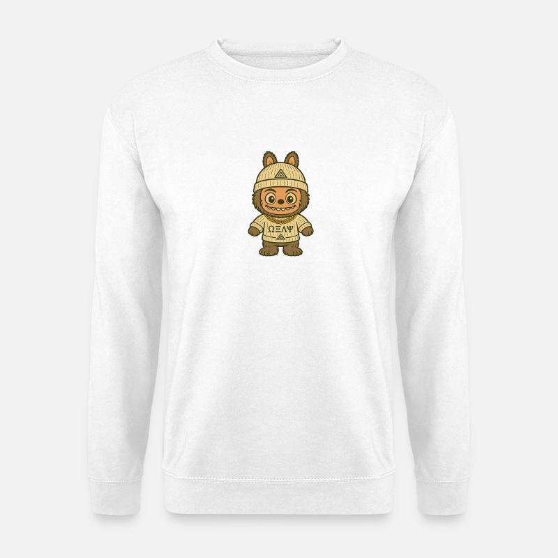 Bärchen Kuscheltier mit Streetwear-Style - Unisex Pullover - Weiß