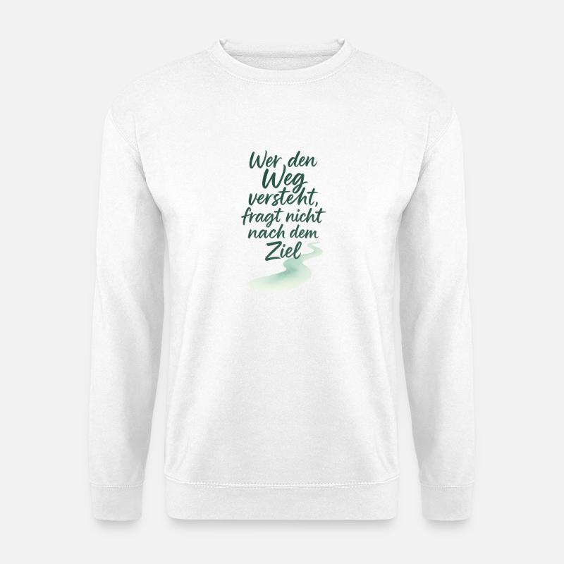 Motivierendes Zitat mit Wasserwegelementen - Unisex Pullover - Weiß