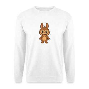 Mignon ours en peluche lapin motif polyvalent - Sweat-shirt Unisexe - blanc - Devant