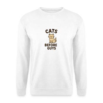 Cats Before Guys - Unisex Sweatshirt - white - Front
