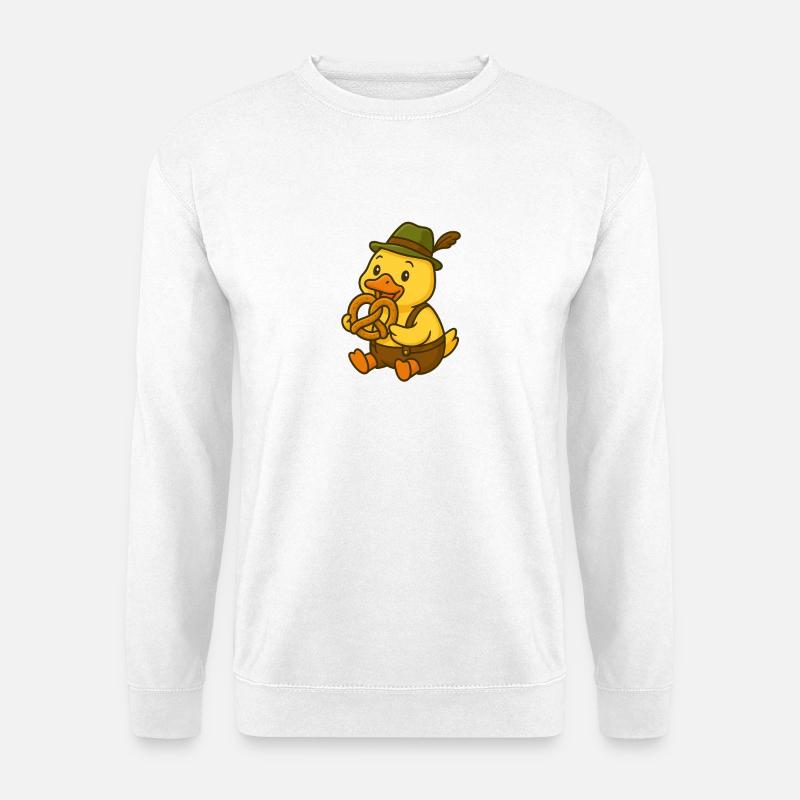 Niedliche Ente in Tracht - Unisex Pullover - Weiß