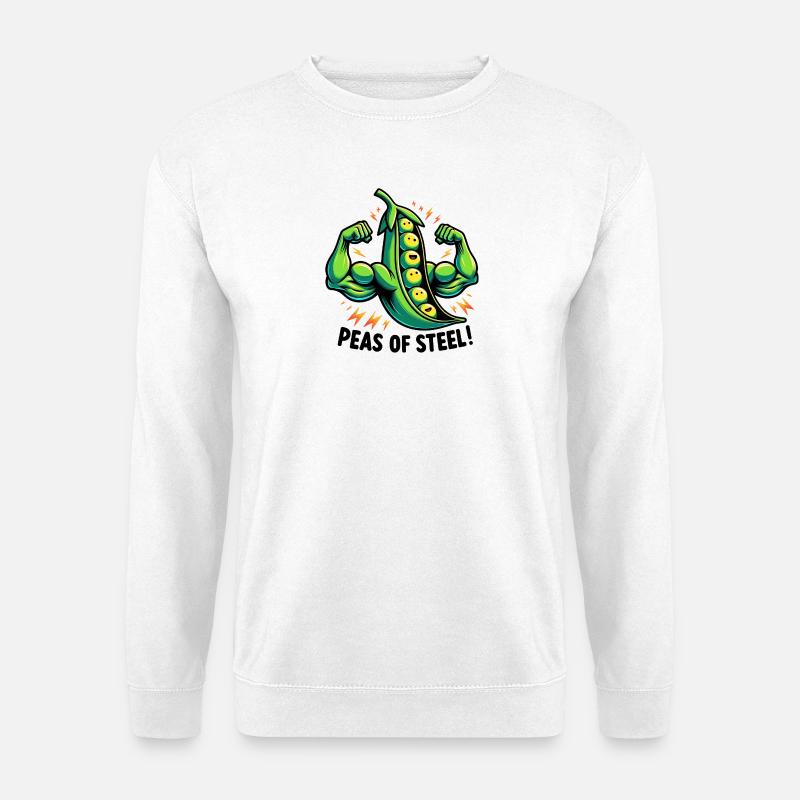Erbsen aus Stahl - Unisex Pullover - Weiß