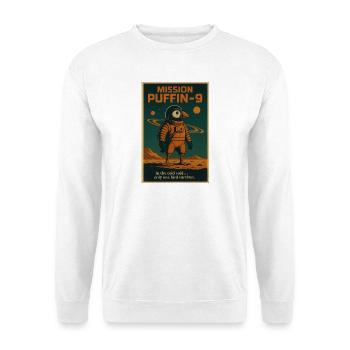 Puffin Papageientaucher Astronaut Weltall - Unisex Pullover - Weiß - Vorne