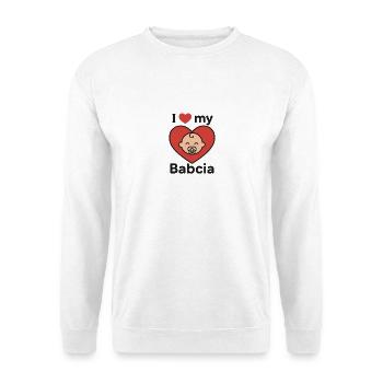 I Love My Babcia – cute baby bodysuit / children's shirt - Unisex Sweatshirt - white - Front