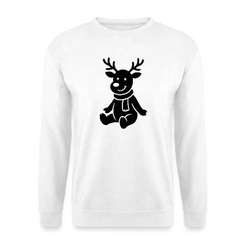 Illustration de silhouette de renne mignon - Sweat-shirt Unisexe - blanc - Devant