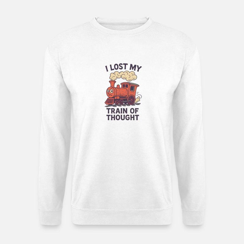 Train de la pensée Design - Sweat-shirt Unisexe - blanc