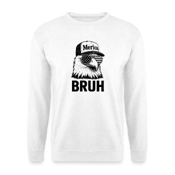 Bruh 4 juillet Eagle Kids Teen 4 juillet Bruh - Sweat-shirt Unisexe - blanc - Devant