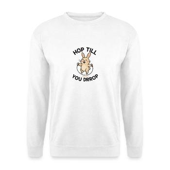 Conception de saut de lapin joyeux - Sweat-shirt Unisexe - blanc - Devant