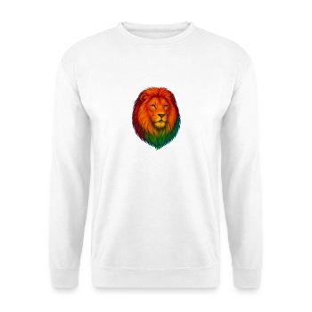 Regenbogenlöwe Porträt - Unisex Pullover - Weiß - Vorne