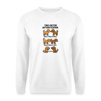 Chiens d’authentification à deux facteurs - Sweat-shirt Unisexe - blanc - Devant