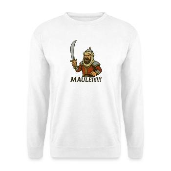 ⚔️ Arab Warrior with Beard – "Maulei!!" - Unisex Sweatshirt - white - Front