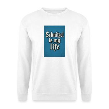 Schnitzel is my life lettering - Unisex Sweatshirt - white - Front