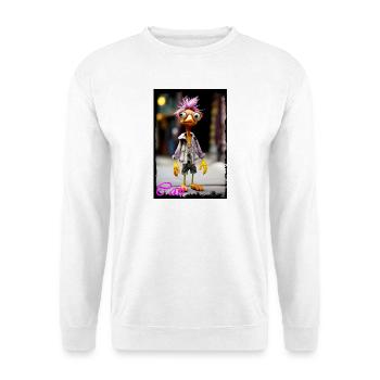 Buntes Punk-Vogel-Design für Kinder Puppe - Unisex Pullover - Weiß - Vorne