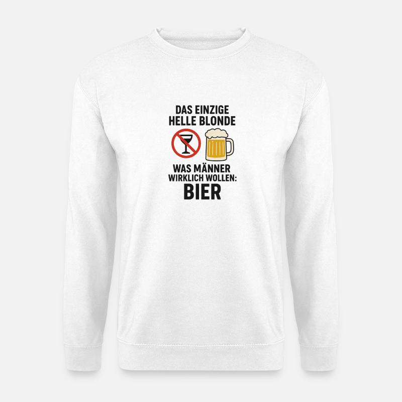 bier - Unisex Pullover - Weiß