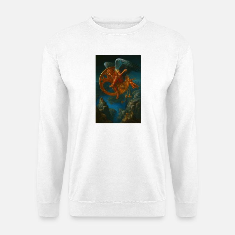 Fantasy Mechanical Flying Creature Design - Unisex Sweatshirt - white