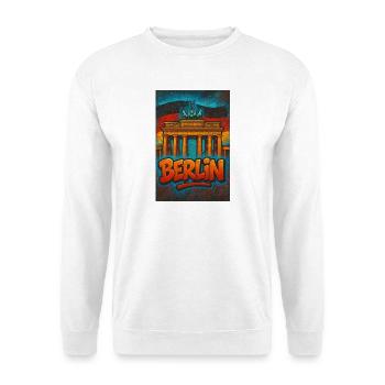 Grafiti Berlin T-shirt with Brandenburg Gate - Unisex Sweatshirt - white - Front