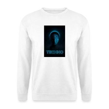 Conception de portrait techno futuriste - Sweat-shirt Unisexe - blanc - Devant