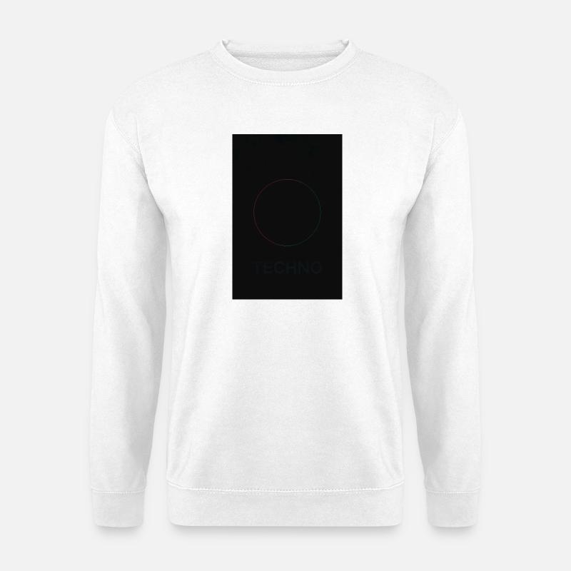 Techno in neon light - Unisex Sweatshirt - white