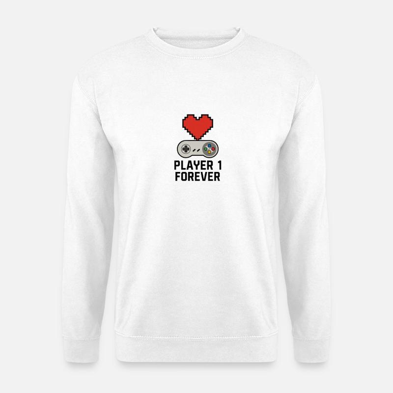 Retro Gaming Heart Player Forever T-shirt - Unisex Pullover - Weiß