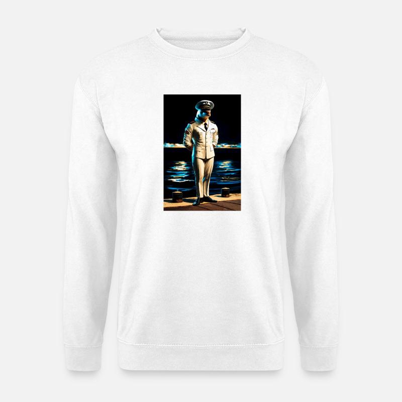 Mariner humanoider Delfin - Unisex Pullover - Weiß