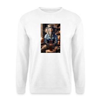 Elefante Humaonoide Alfarera - Sweat-shirt Unisexe - blanc - Devant
