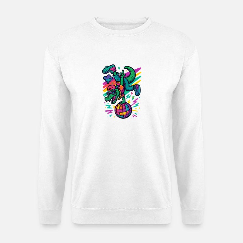 Breakdance Alligator - Unisex Pullover - Weiß