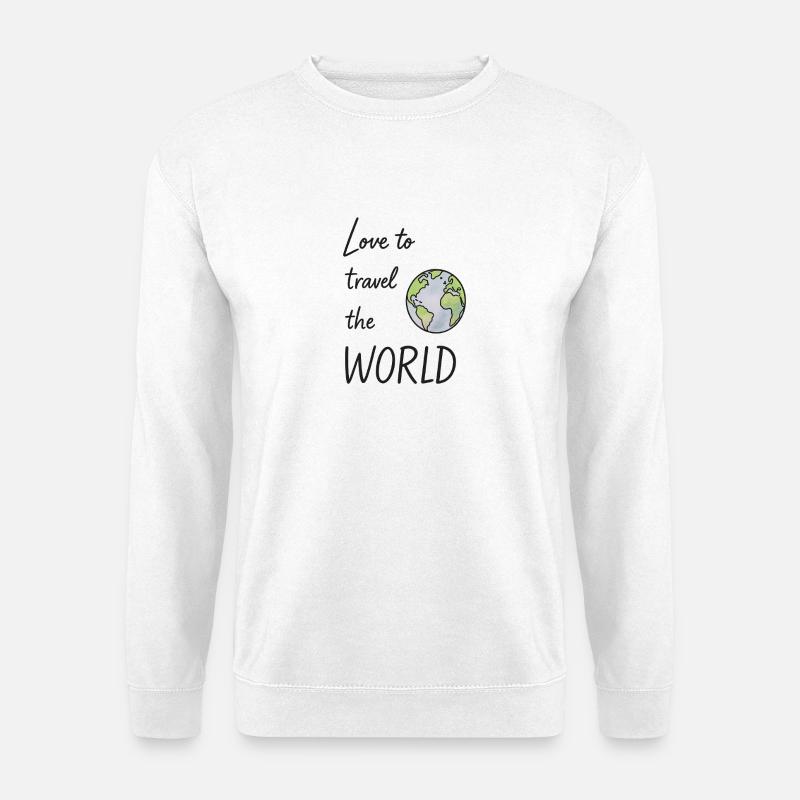 Reise Liebe Erde Illustration - Unisex Pullover - Weiß