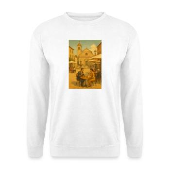 La magie du café en carrés - Sweat-shirt Unisexe - blanc - Devant