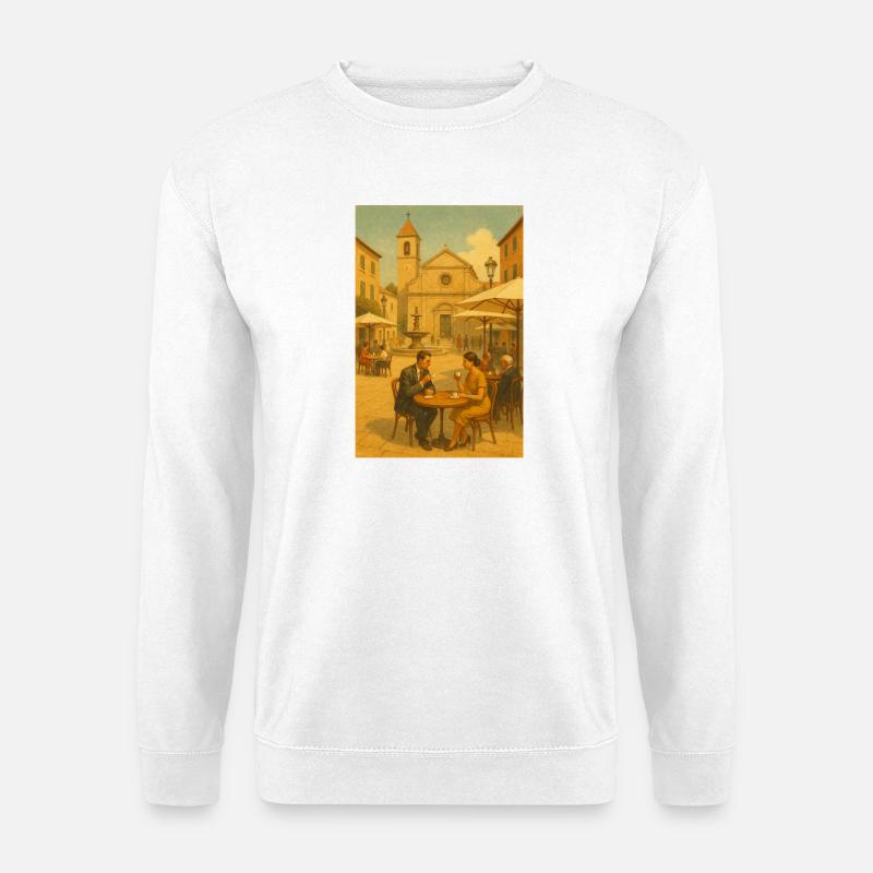 Coffee magic in squares - Unisex Sweatshirt - white