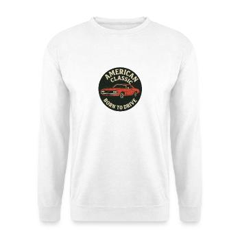 Voiture musclée - Sweat-shirt Unisexe - blanc - Devant