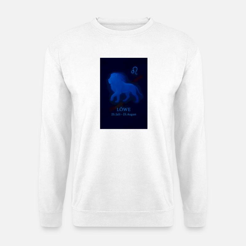 Löwe Sternzeichen 23.07. – 22.08. Neon Design  - Unisex Pullover - Weiß
