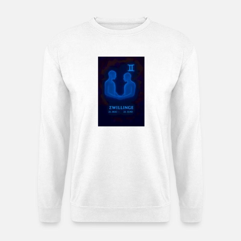 Zwillinge 21.05. – 21.06. Astrologie Design - Unisex Pullover - Weiß