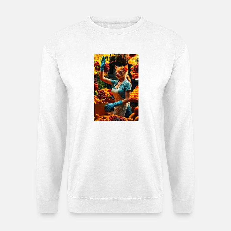 Humanoide Fruchtfledermaus - Unisex Pullover - Weiß