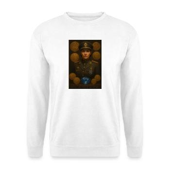 Military Officer with Golden Artifacts | Futuristi - Unisex Sweatshirt - white - Front
