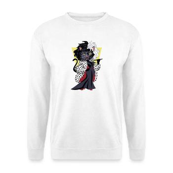 Chat de Vil - Sweat-shirt Unisexe - blanc - Devant