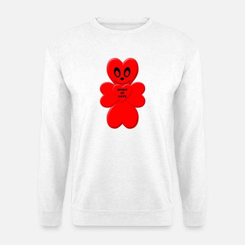 Herz-Kekstier mit Liebesbotschaft - Unisex Pullover - Weiß