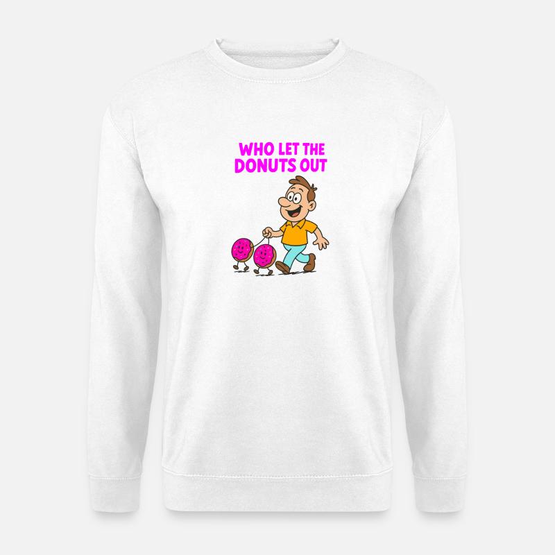Conception d’expression de beignet humoristique - Sweat-shirt Unisexe - blanc