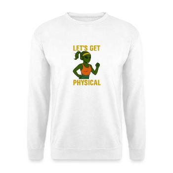 Alien Girl Fitness Retro T-Shirt  - Unisex Sweatshirt - white - Front