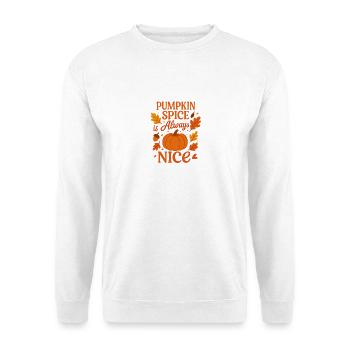 Herbstlicher Kürbisspruch Tee-shirt Design - Unisex Pullover - Weiß - Vorne