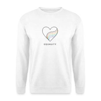 Pride Regenbogen Liebe Gleichheit Vielfalt Queer - Unisex Pullover - Weiß - Vorne