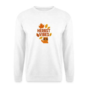 Herbst Vibes | Cooles Capybara im Herbst Modus - Unisex Pullover - Weiß - Vorne