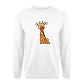 Happy giraffe with smiling expression - Unisex Sweatshirt - white - Front