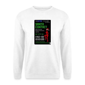 Weihnachtsmann Kontakt Witz Design - Unisex Pullover - Weiß - Vorne