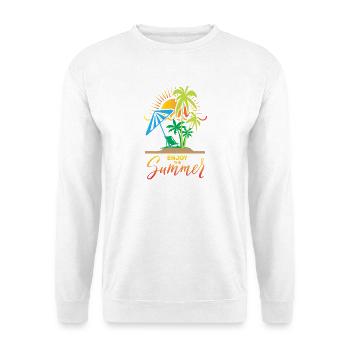 Summer holidays with palm trees and parasols - Unisex Sweatshirt - white - Front
